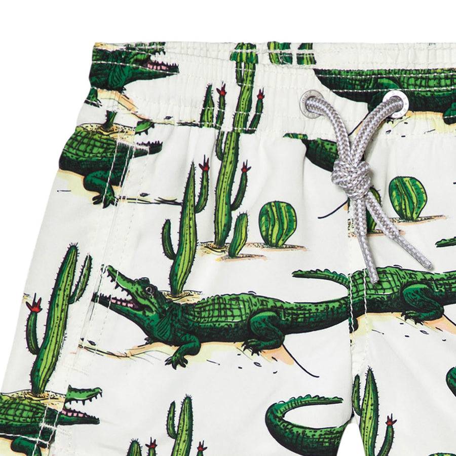 Mc2 Saint Barth Costume Da Bagno Da Bambino Con Stampa Coccodrillo E Cactus