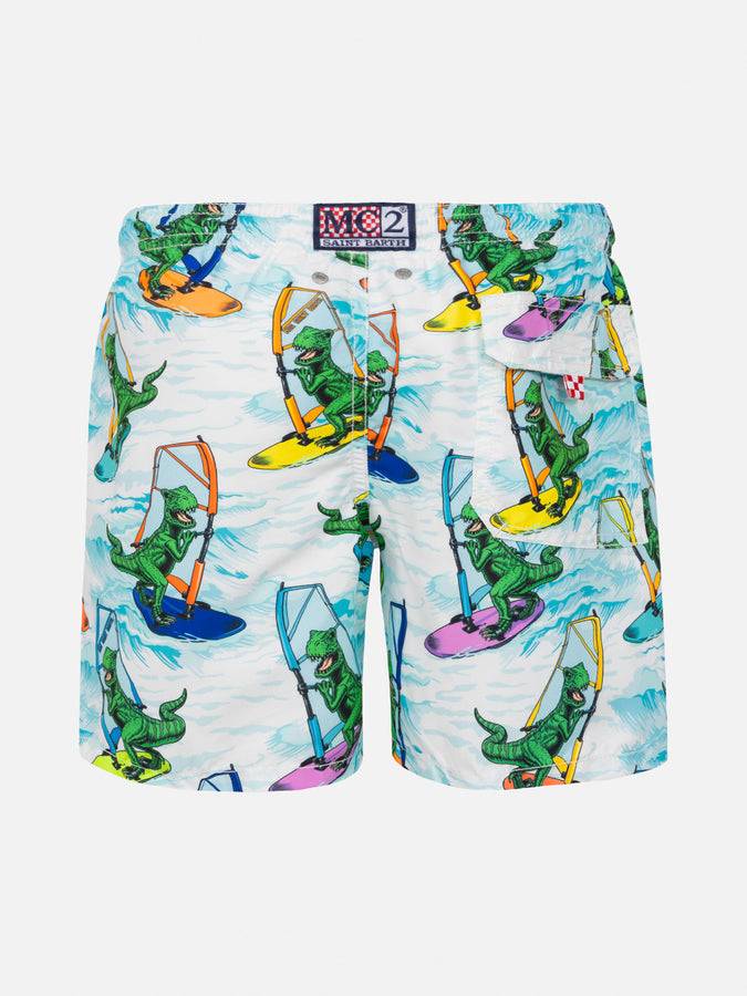 Mc2 Saint Barth Costume Da Bagno Da Bambino Con Stampa Di Dinosauri