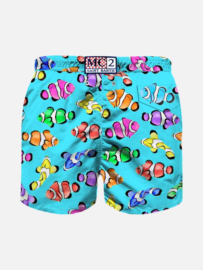 Mc2 Saint Barth Costume Da Bagno Da Bambino Con Stampa Di Pesci Pagliaccio Multicolore