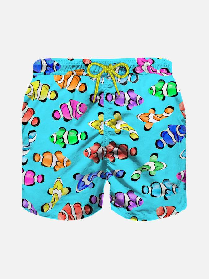 Mc2 Saint Barth Costume da bagno da bambino con stampa di pesci pagliaccio multicolore