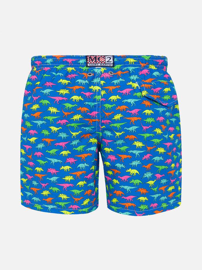 Mc2 Saint Barth Costume Da Bagno Da Bambino Con Stampa Dinosauri Multicolore