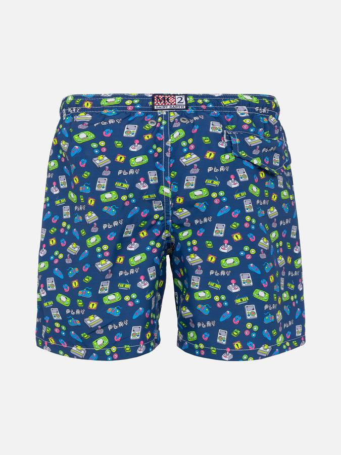 Mc2 Saint Barth Costume Da Bagno Da Bambino Con Stampa Games Retrò