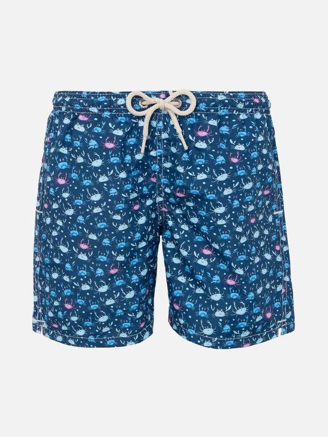 Mc2 Saint Barth Costume da bagno da bambino con stampa granchi multicolore