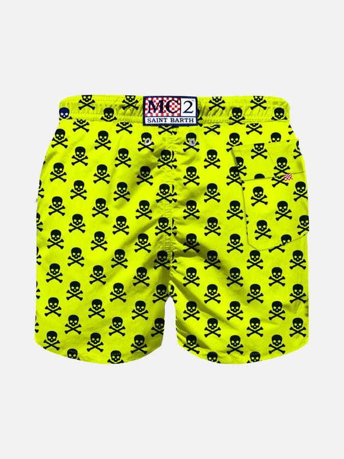 Mc2 Saint Barth Costume Da Bagno Da Bambino Con Stampa Micro Teschi