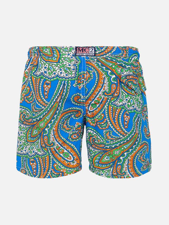 Mc2 Saint Barth Costume Da Bagno Da Bambino Con Stampa Paisley