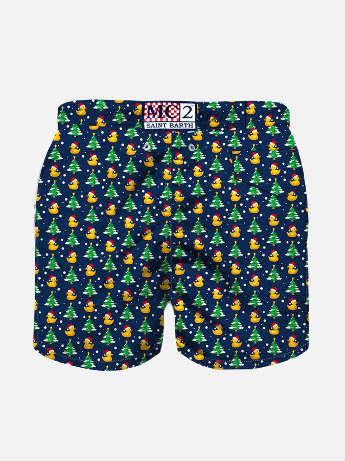 Mc2 Saint Barth Costume Da Bagno Da Bambino Con Stampa Papere Natalizie
