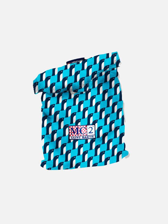 Mc2 Saint Barth Costume Da Bagno Da Bambino Con Stampa Pinguini E Ricamo