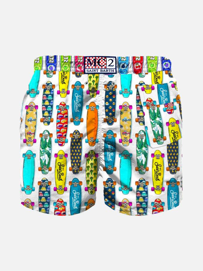 Mc2 Saint Barth Costume Da Bagno Da Bambino Con Stampa Skateboard