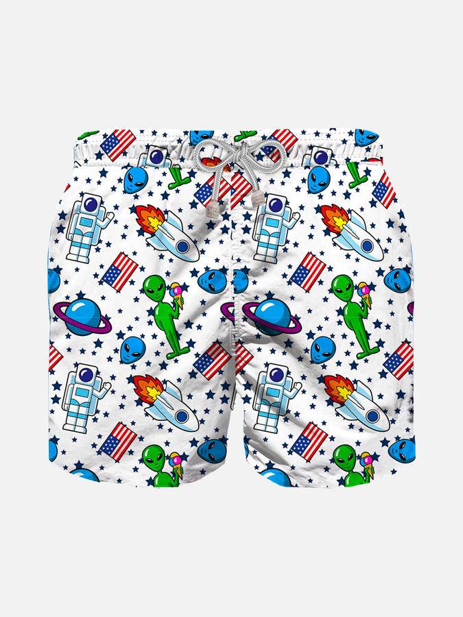 Mc2 Saint Barth Costume da bagno da bambino con stampa spaziale