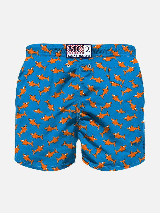 Mc2 Saint Barth Costume Da Bagno Da Bambino Con Stampa Squali