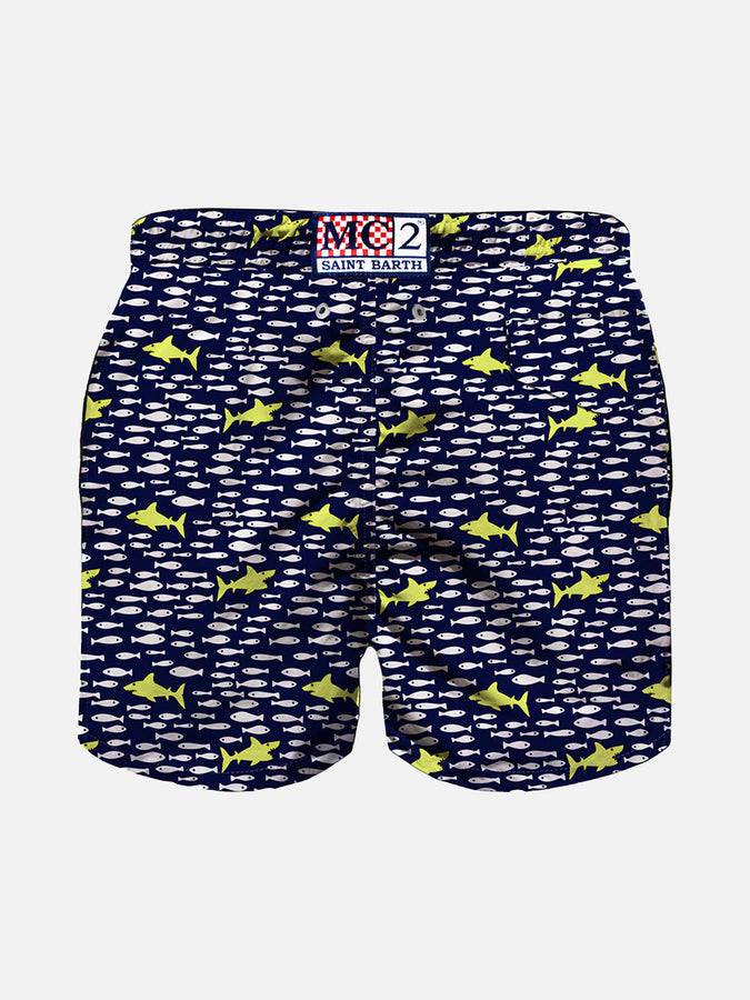 Mc2 Saint Barth Costume Da Bagno Da Bambino Con Stampa Squali E Pesci