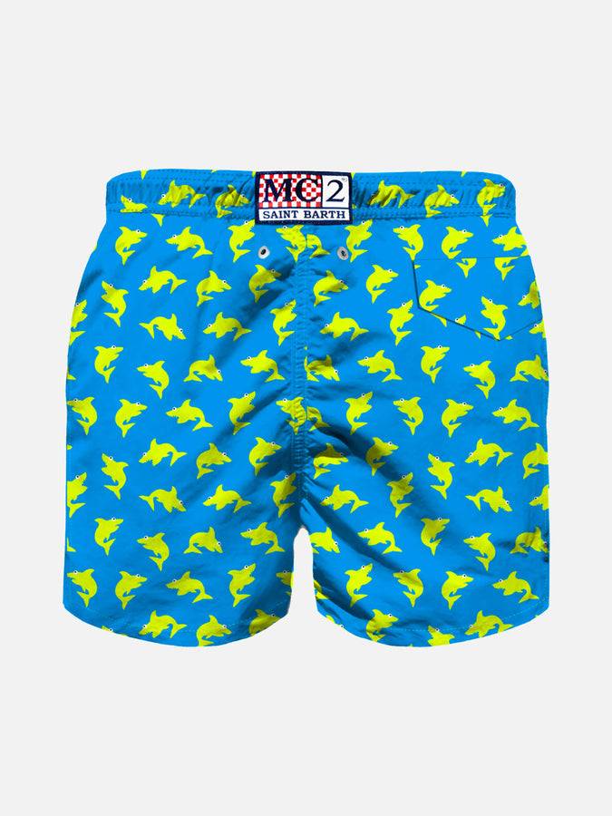 Mc2 Saint Barth Costume Da Bagno Da Bambino Con Stampa Squalo