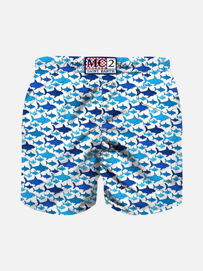 Mc2 Saint Barth Costume Da Bagno Da Bambino Con Stampa Squalo