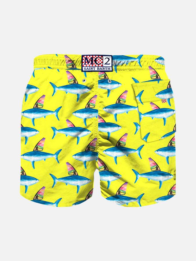 Mc2 Saint Barth Costume Da Bagno Da Bambino Con Stampa Squalo