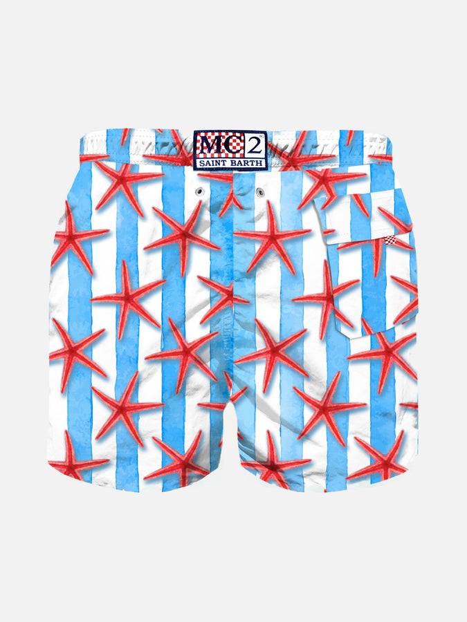Mc2 Saint Barth Costume Da Bagno Da Bambino Con Stampa Stelle Marine