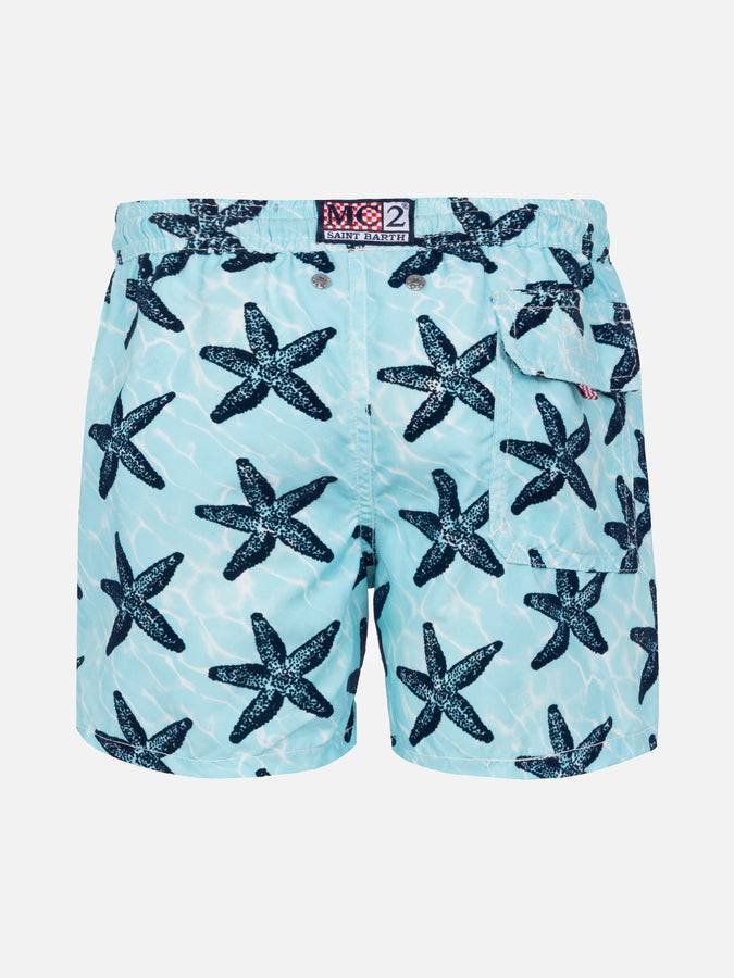 Mc2 Saint Barth Costume Da Bagno Da Bambino Con Stampa Stelle Marine Floccate