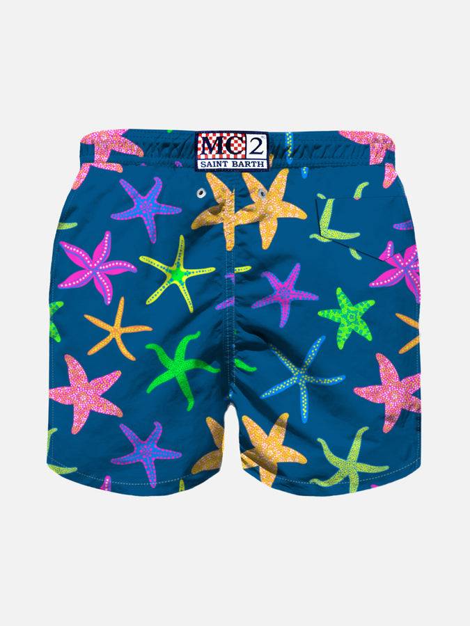 Mc2 Saint Barth Costume Da Bagno Da Bambino Con Stampa Stelle Marine Multicolore