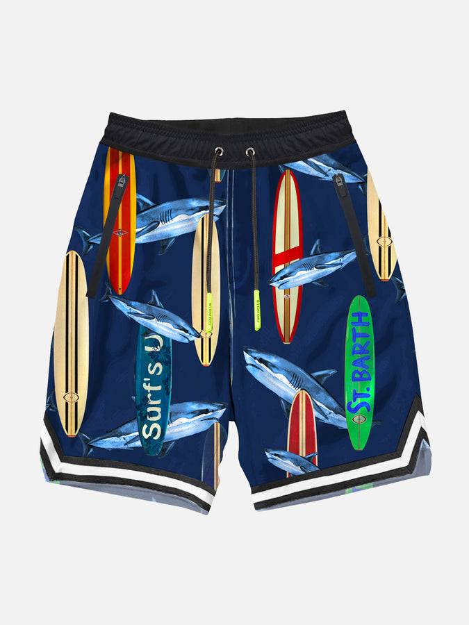 Mc2 Saint Barth Costume da bagno da bambino con stampa tavola da surf