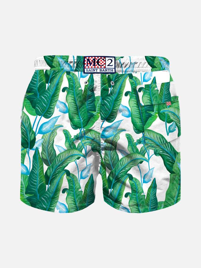 Mc2 Saint Barth Costume Da Bagno Da Bambino Con Stampa Tropicale