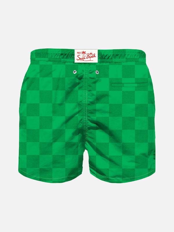 Mc2 Saint Barth Costume Da Bagno Da Bambino Con Stampa Vichy