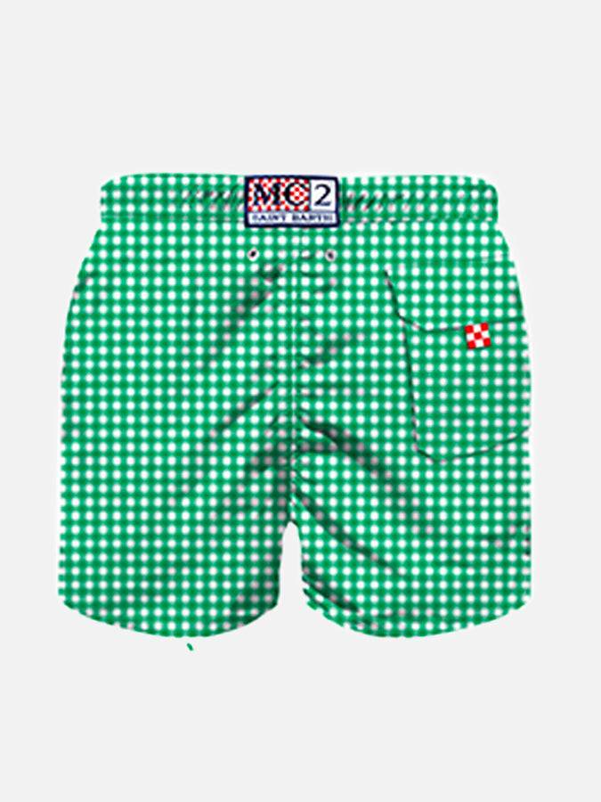 Mc2 Saint Barth Costume Da Bagno Da Bambino Con Stampa Vichy