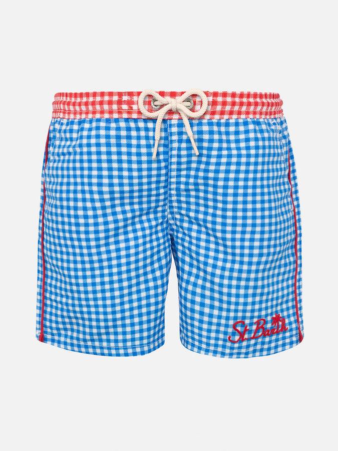 Mc2 Saint Barth Costume da bagno da bambino con stampa vichy