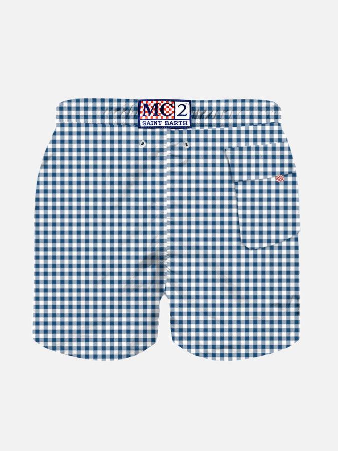 Mc2 Saint Barth Costume Da Bagno Da Bambino Con Stampa Vichy