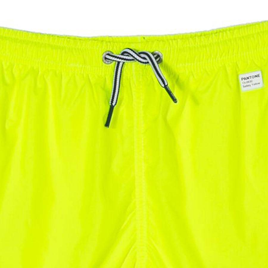 Mc2 Saint Barth Costume Da Bagno Da Bambino Giallo Fluo In Tessuto Leggero | Edizione Speciale Pantone™
