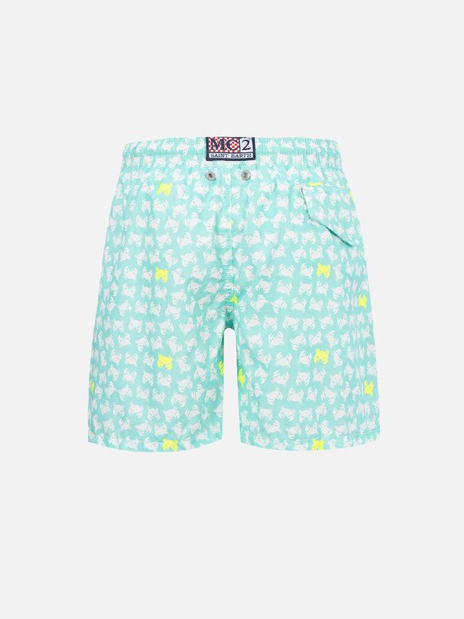 Mc2 Saint Barth Costume Da Bagno Da Bambino In Tessuto Leggero Con Stampa Granchi