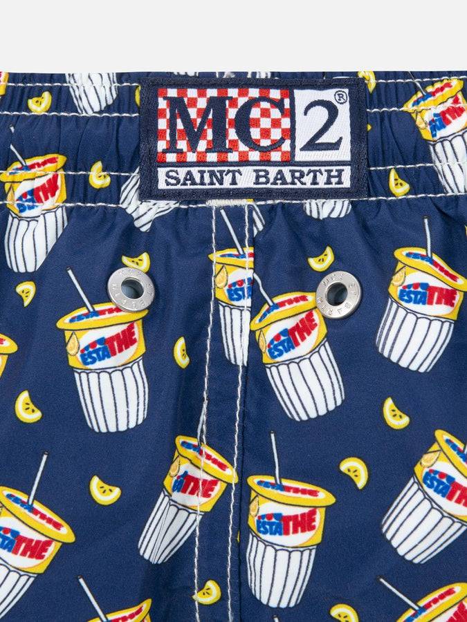 Mc2 Saint Barth Costume Da Bagno Da Bambino In Tessuto Leggero Con Stampa Estathè | EDIZIONE SPECIALE ESTATHE'