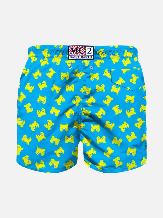 Mc2 Saint Barth Costume Da Bagno Da Bambino In Tessuto Leggero Con Stampa Granchio