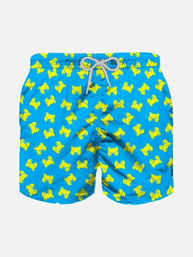 Mc2 Saint Barth Costume da bagno da bambino in tessuto leggero con stampa granchio