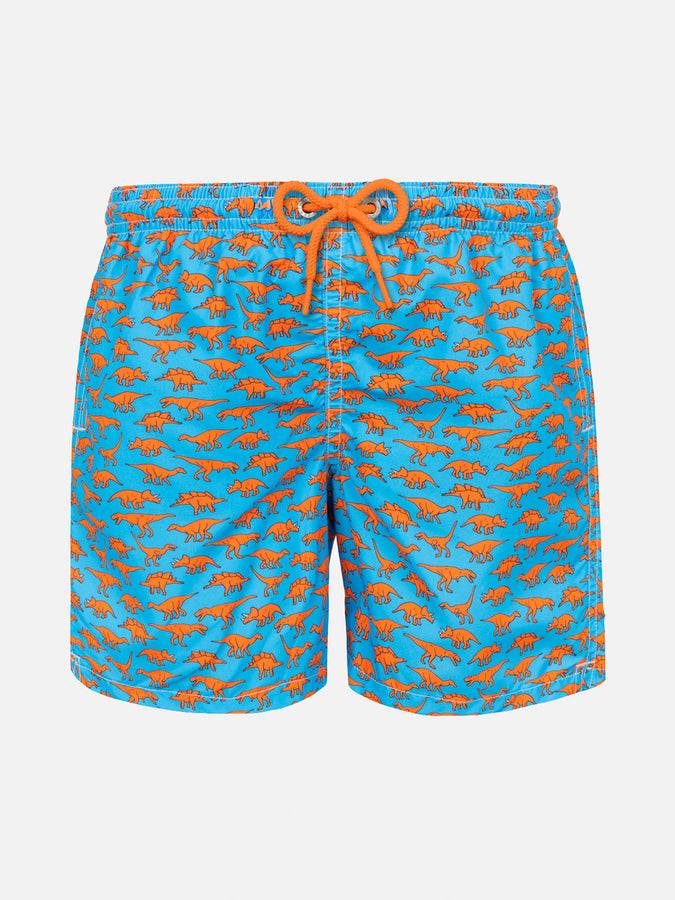 Mc2 Saint Barth Costume da bagno da bambino in tessuto leggero con stampa dinosauri