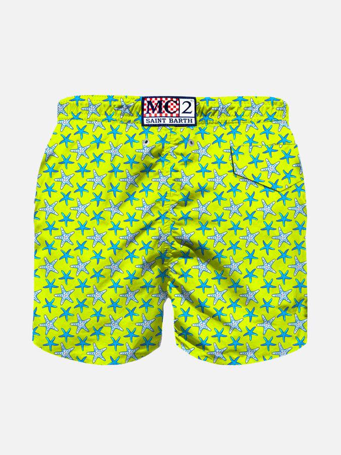 Mc2 Saint Barth Costume Da Bagno Da Bambino In Tessuto Leggero Con Stampa Stelle Marine