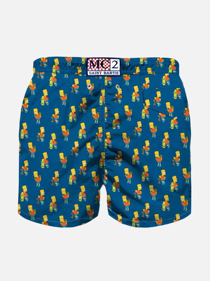 Mc2 Saint Barth Costume Da Bagno Da Bambino In Tessuto Leggero Con Stampa Skater Bart | SIMPSON SPECIAL EDITION