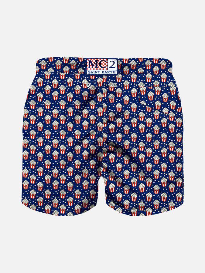 Mc2 Saint Barth Costume Da Bagno Da Bambino In Tessuto Leggero Con Stampa Pop Corn