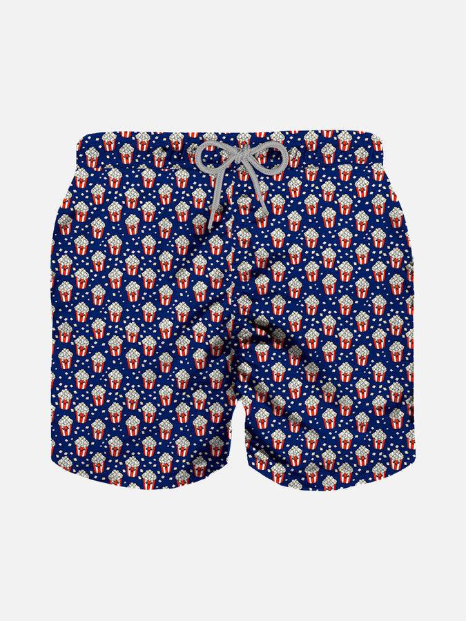 Mc2 Saint Barth Costume da bagno da bambino in tessuto leggero con stampa pop corn