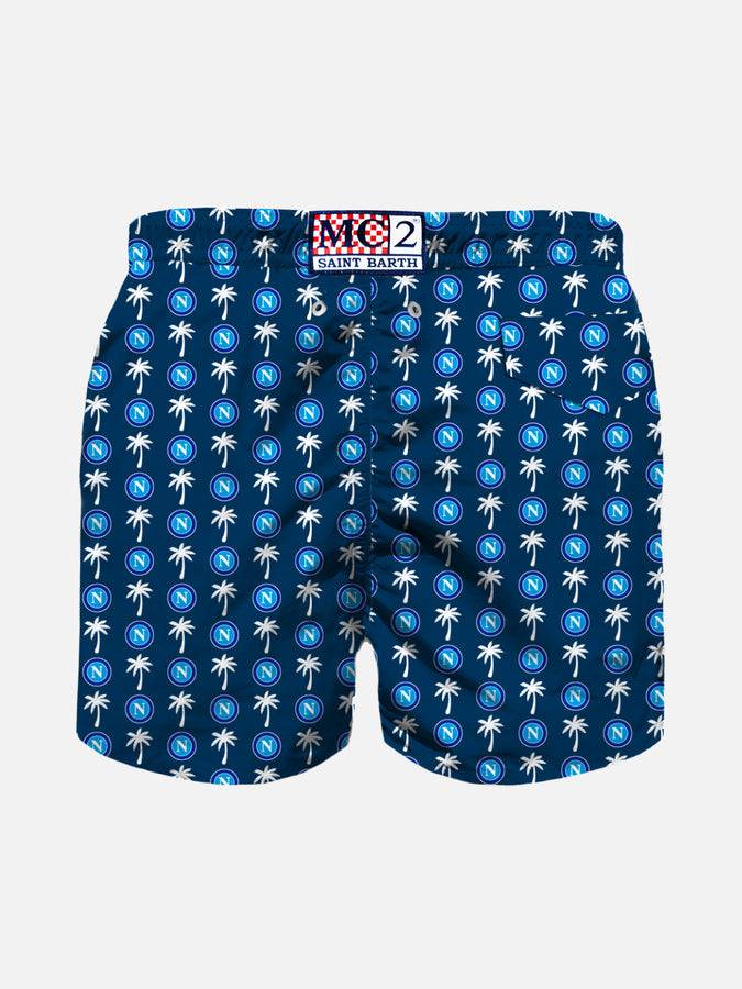 Mc2 Saint Barth Costume Da Bagno Da Bambino In Tessuto Leggero Con Stampa Logo Napoli | EDIZIONE SPECIALE SSC NAPOLI