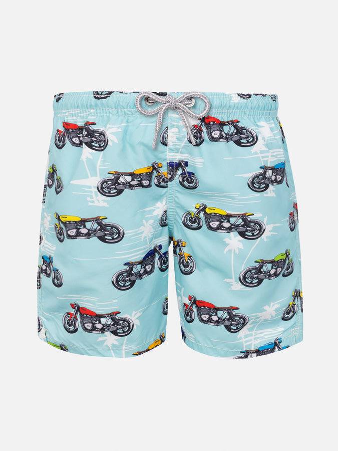 Mc2 Saint Barth Costume da bagno da bambino in tessuto leggero con stampa moto