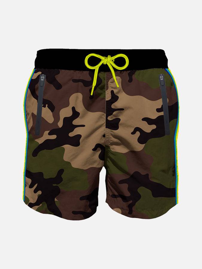 Mc2 Saint Barth Costume da bagno da bambino in tessuto leggero con tasche con zip