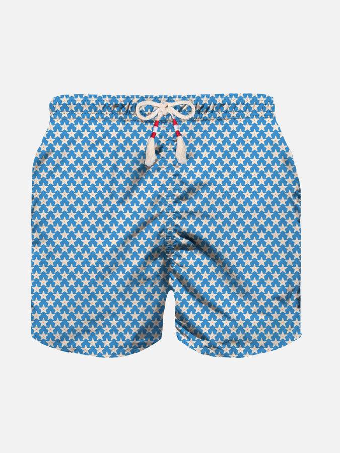 Mc2 Saint Barth Costume da bagno da bambino in tessuto leggero Jean Lighting 70 con stampa stelle marine