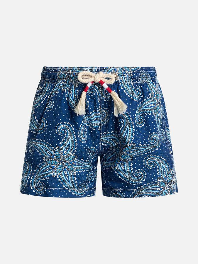 Mc2 Saint Barth Costume da bagno da bambino in tessuto leggero Jean Lighting 70 con stampa paisley