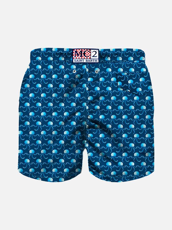 Mc2 Saint Barth Costume Da Bagno Da Bambino In Tessuto Leggero Stampa Meduse