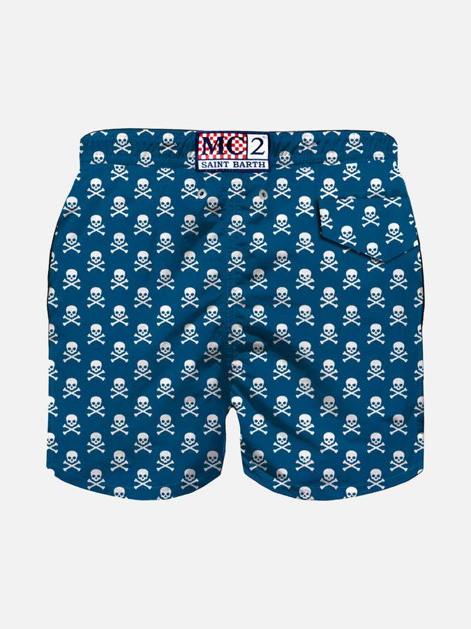 Mc2 Saint Barth Costume Da Bagno Da Bambino In Tessuto Leggero Stampa Pirati