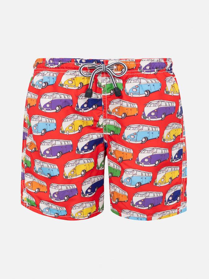 Mc2 Saint Barth Costume da bagno da bambino in tessuto leggero stampa Van