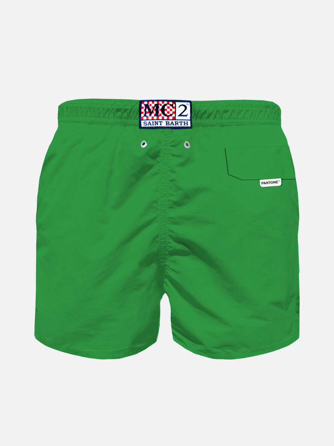 Mc2 Saint Barth Costume Da Bagno Da Bambino In Tessuto Verde Chiaro | Edizione Speciale Pantone™