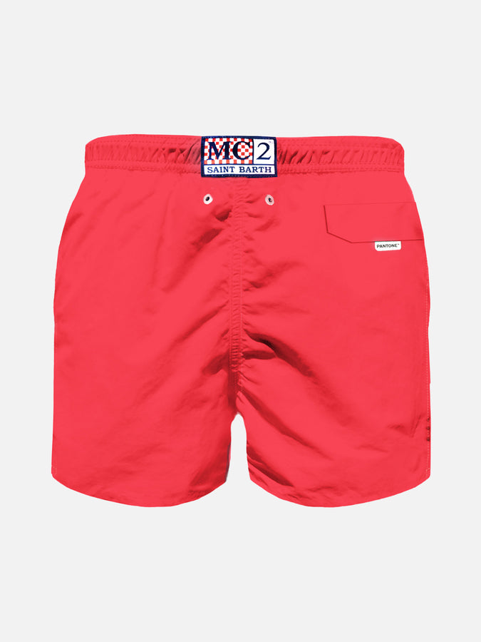 Mc2 Saint Barth Costume Da Bagno Da Bambino Rosso Fluo | EDIZIONE SPECIALE PANTONE™