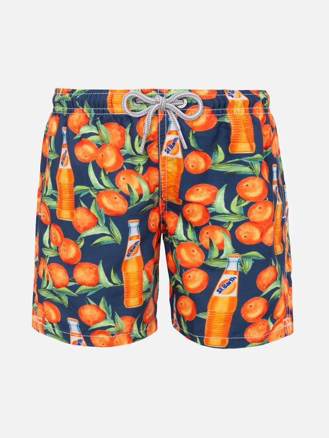 Mc2 Saint Barth Costume da bagno da bambino stampa arance