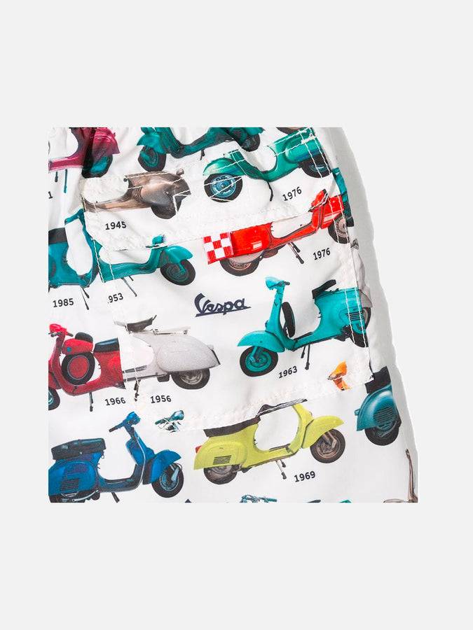 Mc2 Saint Barth Costume Da Bagno Da Bambino Stampa Vespa® | Vespa® Edizione Speciale