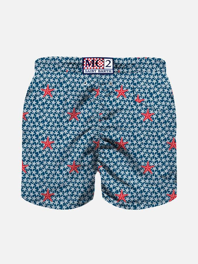 Mc2 Saint Barth Costume Da Bagno Da Bambino Ultraleggero Stampa Micro Stelle Marine